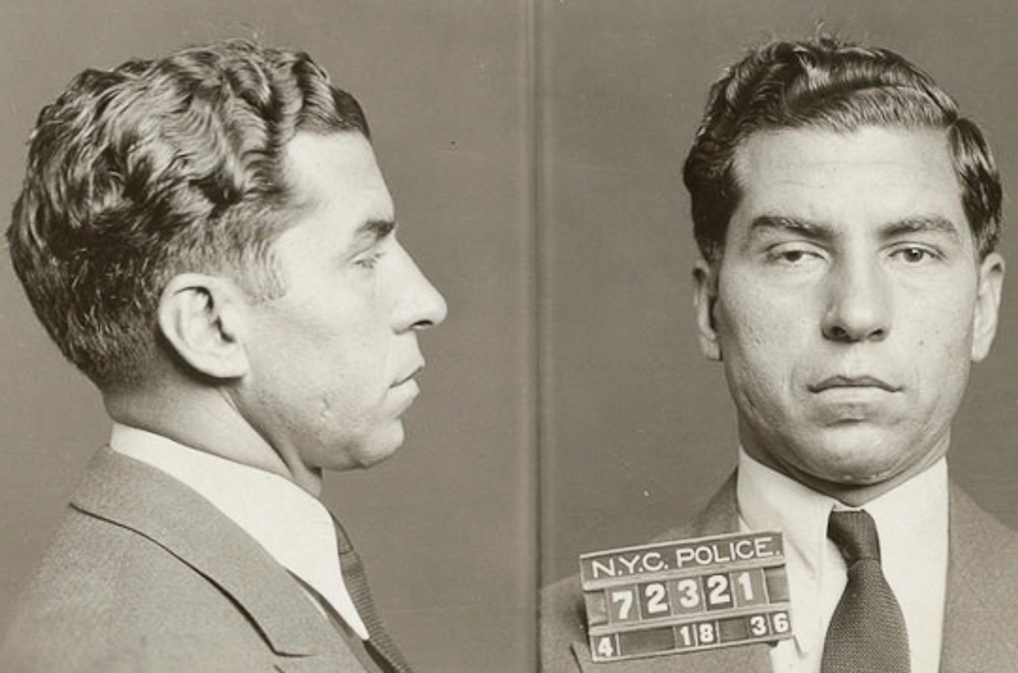 Charles «Lucky» Luciano ble arrestert 18. april 1936 i New York. Dette bildet er blant 870.000 som nylig er frigitt fra New Yorks kommunale bildearkiv.
Foto: AP Photo/New York City Municipal Archives, NYPD Evidence Collection
